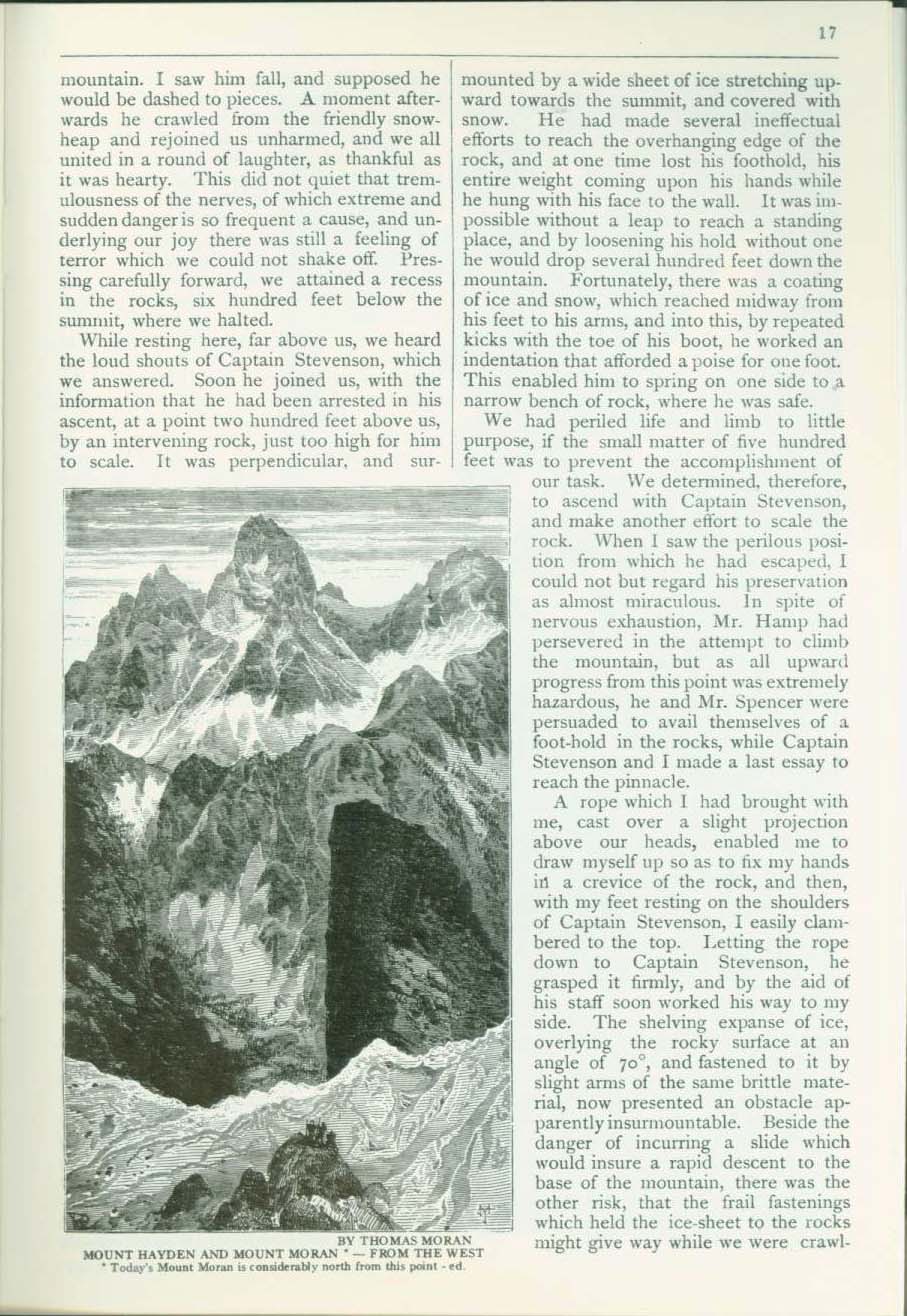 THE ASCENT OF MOUNT HAYDEN, GRAND TETON, 1872: a new chapter of Western Discovery. vist0066h